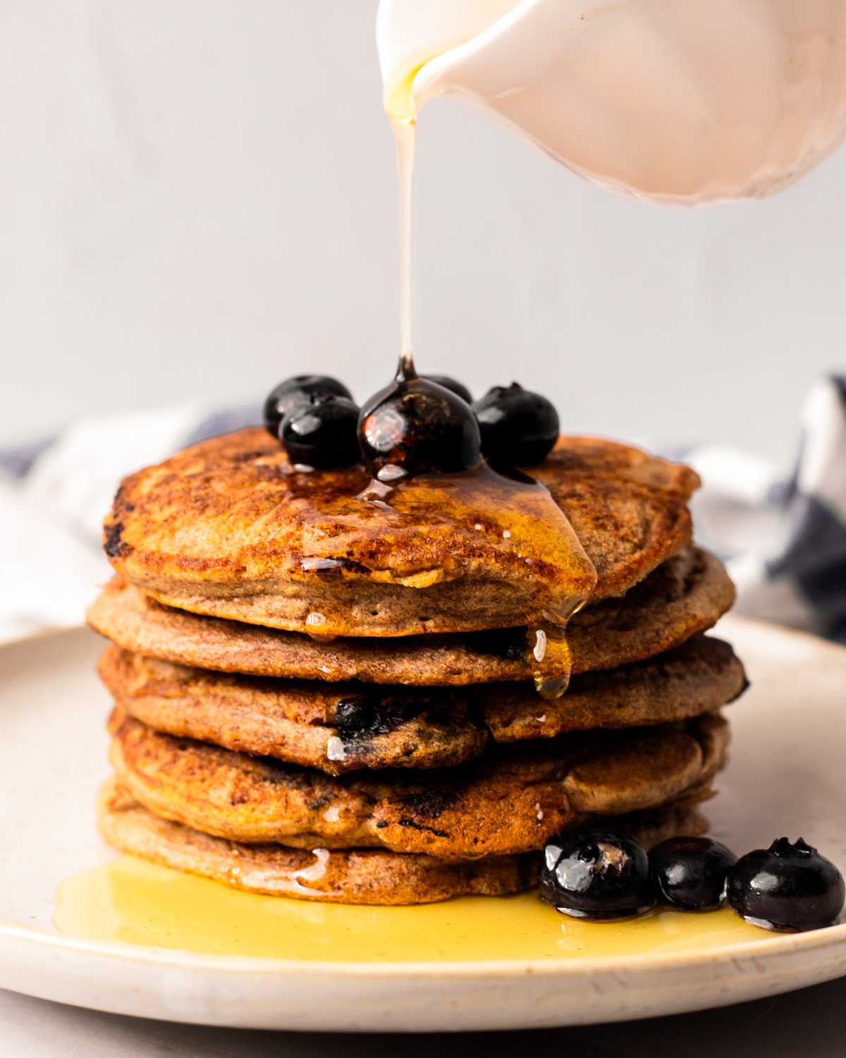 Blueberry-whole-wheat-pancakes-with-syrup